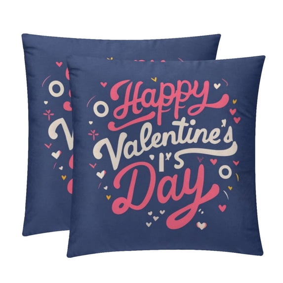 Font Luxurious Velvet Throw Pillow Covers with Unique Patterns - Set of 2 Throw Pillow Inserts Included for Home Decor, 16x16, 18x18, 20x20 Inches