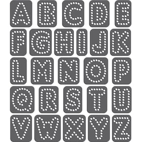 Font-Rounded 1.5" Magnetic Rhinestone Template, Black (RT1-FON306)