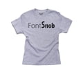 thumbnail image 1 of Font Snob - Simple Distressed Font Lover Boy's Cotton Youth Grey T-Shirt, 1 of 2
