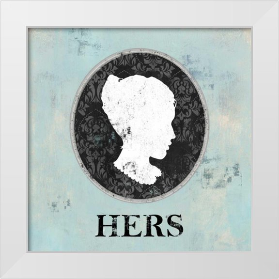 Fontaine, Drako 12x12 White Modern Wood Framed Museum Art Print Titled - Hers Cameo