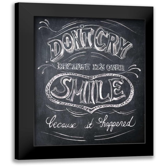 Fontaine, Drako 12x14 Black Modern Framed Museum Art Print Titled - Smile - Mini