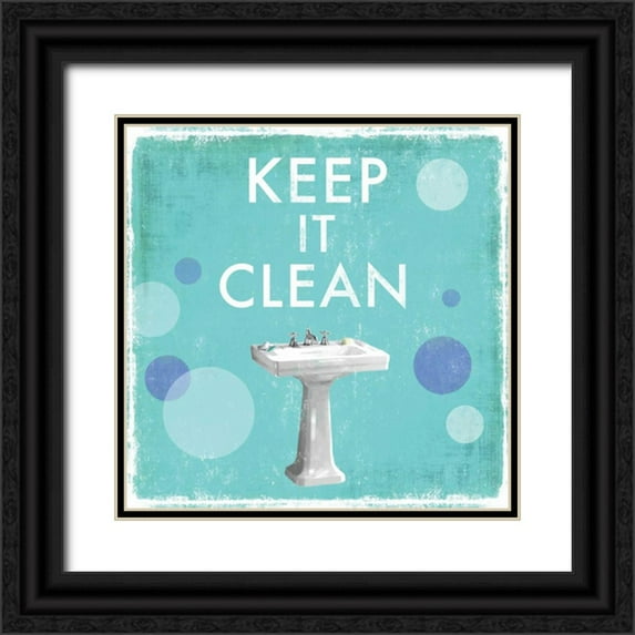 Fontaine, Drako 26x26 Black Ornate Wood Framed with Double Matting Museum Art Print Titled - Keep it Clean