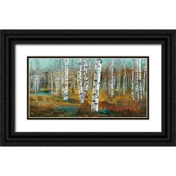 Fontaine, Stepahne 24x14 Black Ornate Wood Framed with Double Matting Museum Art Print Titled - Summer Song