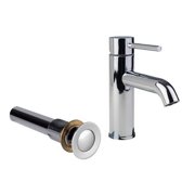 Fontaine by Italia European Single Hole Lever Handle Bathroom Faucet with Drain Assembly