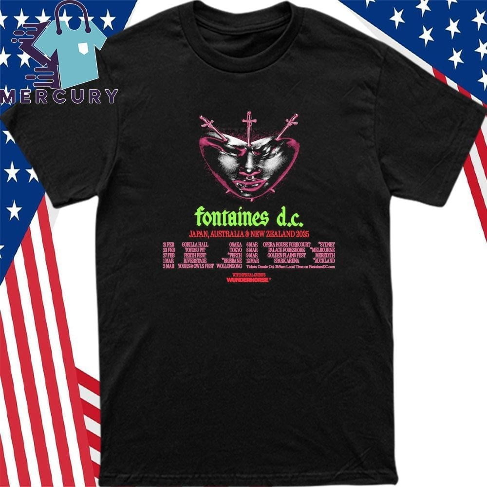 Fontaines Dc Japan Australia And New Zealand 2025 Shirt
