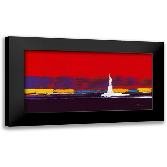 Fontdeville, Guy 14x9 Black Modern Framed Museum Art Print Titled - New York I