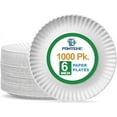 thumbnail image 1 of Fonteme 6-Inch Disposable Paper Plates – 1000 Count | White & Uncoated Microwavable Bulk Paper Plates | Perfect for Everyday Meals, Parties, and Weddings, 1 of 3