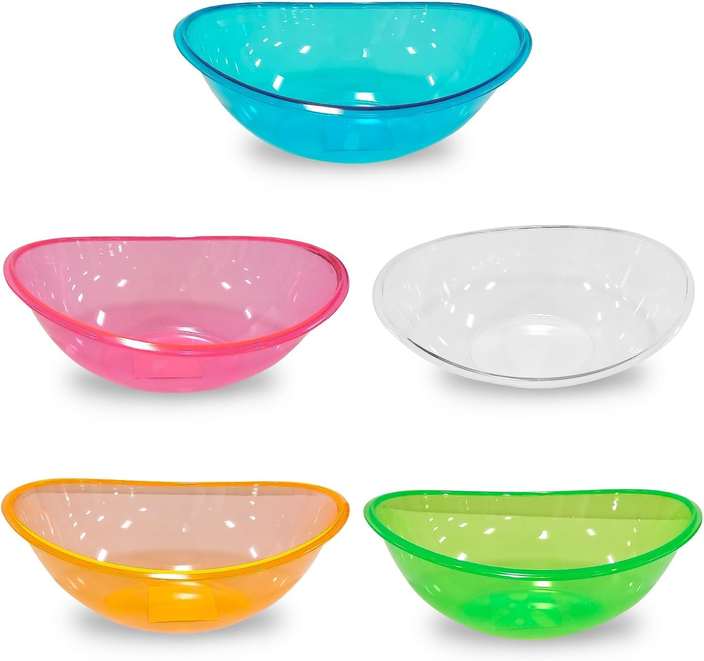 Fonteme Oval Contoured Serving Bowls, Party Snack of Salad Bowl 80 Oz