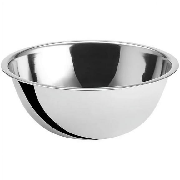 Fonteme Stainless Steel 4 QT Mixing Bowl | Home & Commercial Quality | Flat Bottom | Cooking, Baking, Meal Prep [1PK]