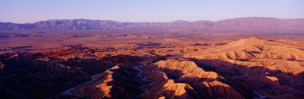 Fonts Point Anza Borrego Desert State Park Sunrise California Canvas Art - Panoramic Images (36 x 12)