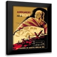 thumbnail image 1 of Fontsere 15x18 Black Modern Framed Museum Art Print Titled - Ambulancies per al Front, 1 of 5