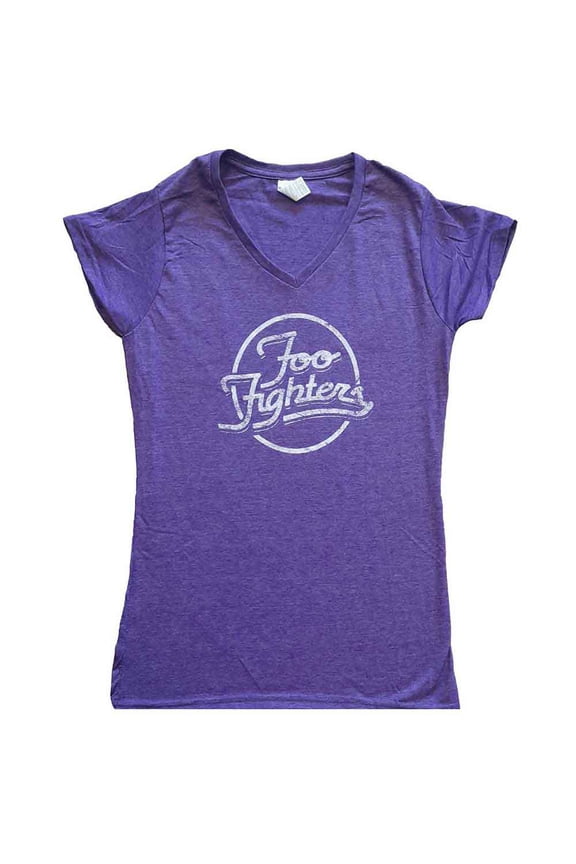 Foo Fighters Ladies T-Shirt: Text Logo (Ex-Tour) (Medium)