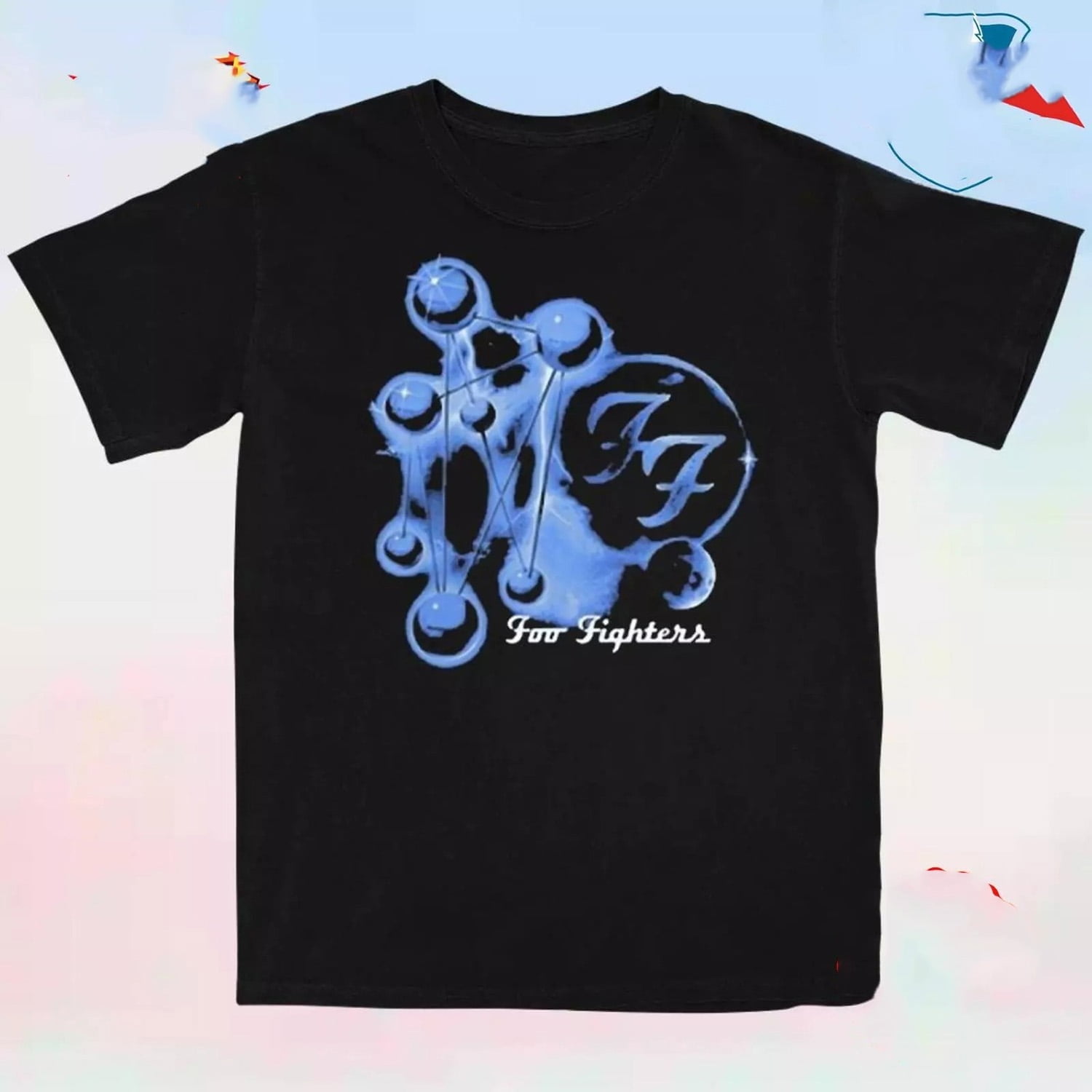 T-shirt Foo Fighters Crawling Tigers Femme - 100% Coton Olive Manches Courtes