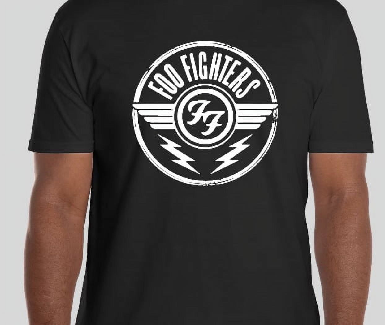 Foo Fighters Official Unisex Hoodie - FF Band Logo Pullover (Navy Blue, XL)