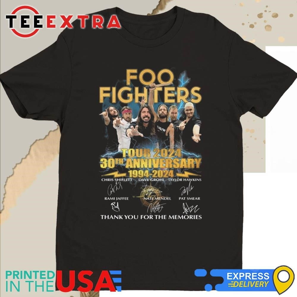 Foo Fighters Tour 2024 30th Anniversary 1994-2024 Shirt - Walmart.com