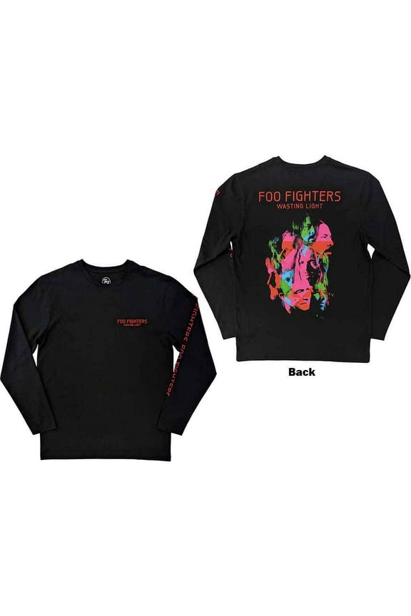 Foo Fighters Unisex Long Sleeve T-Shirt: Wasting Light (Back & Sleeve Print) (XX-Large)