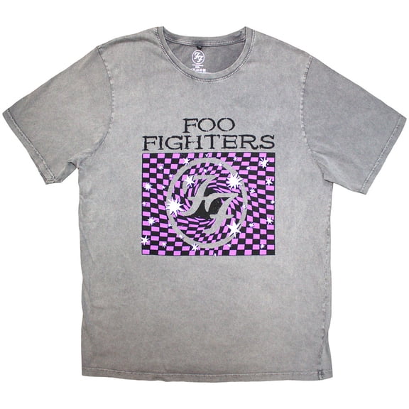 Foo Fighters Unisex Stone Wash T-Shirt FF 4 (Grey)