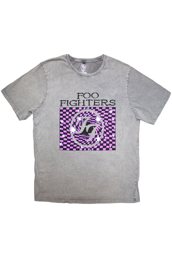 Foo Fighters Unisex Stone Wash T-Shirt FF 4 (Grey)