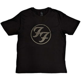 Men s Foo Fighters FF Logo Slim Fit T shirt Small Black Walmart