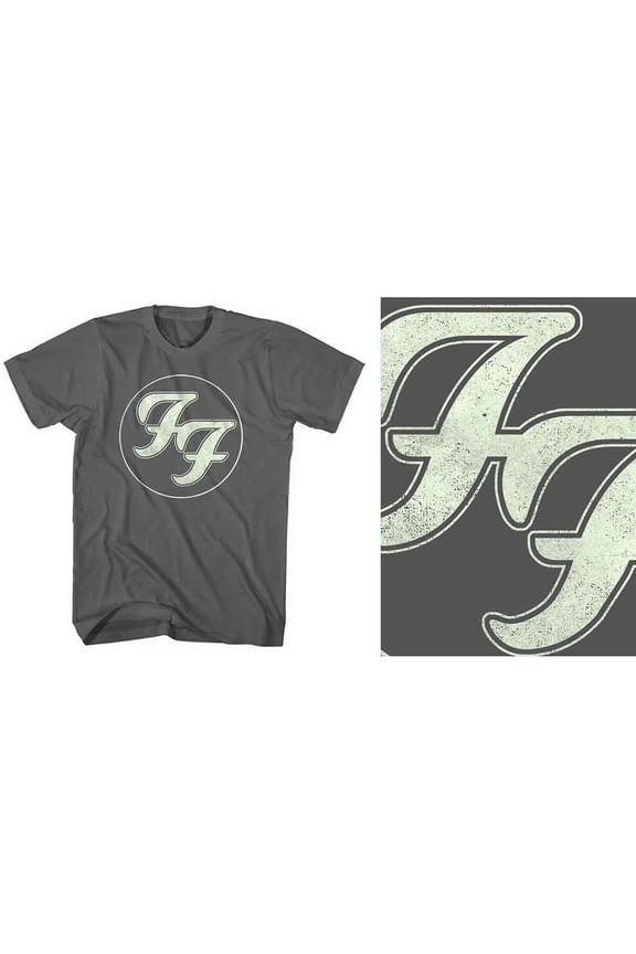 Foo Fighters Unisex T-Shirt Gold FF Logo (Medium)