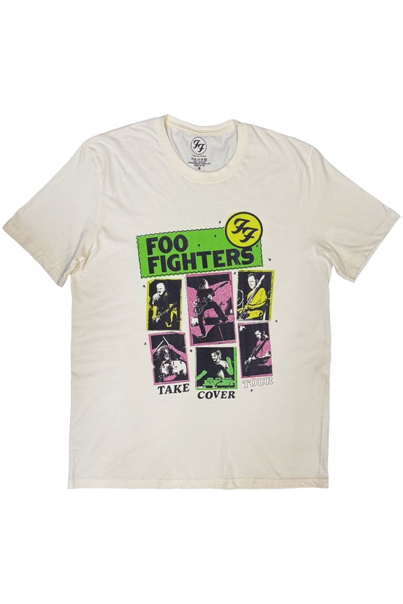 Foo Fighters Unisex T-Shirt: Take Cover Tour (Natural)