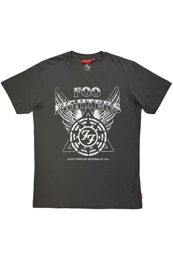 Foo Fighters Unisex Unplugged T-Shirt: EONAA Logo (Taupe)