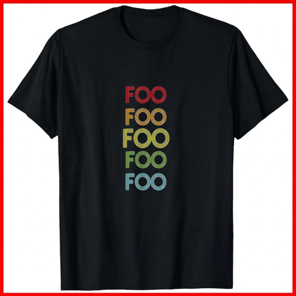 Foo Name Custom Blank Band Parody Alternating Grunge Design Unisex T-Shirt, up to size 5XL
