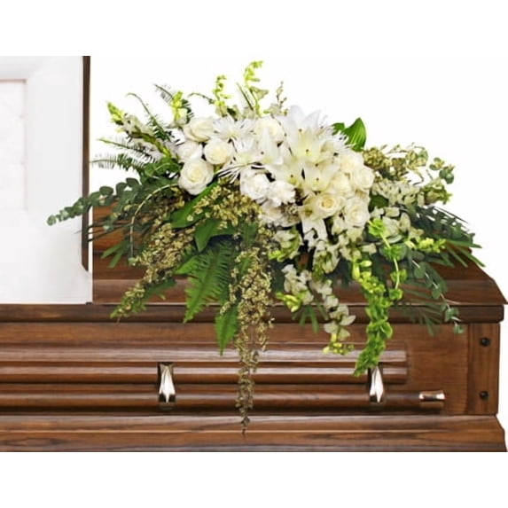 Foo-te's Flowers - Garden Elegance Casket Spray Funeral Flowers - Standard