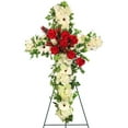 thumbnail image 1 of Foo-te's Flowers - Peaceful Crossover in Red Standing Spray - Deluxe, 1 of 2