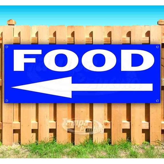 Food 13 oz Vinyl Banner With Metal Grommets
