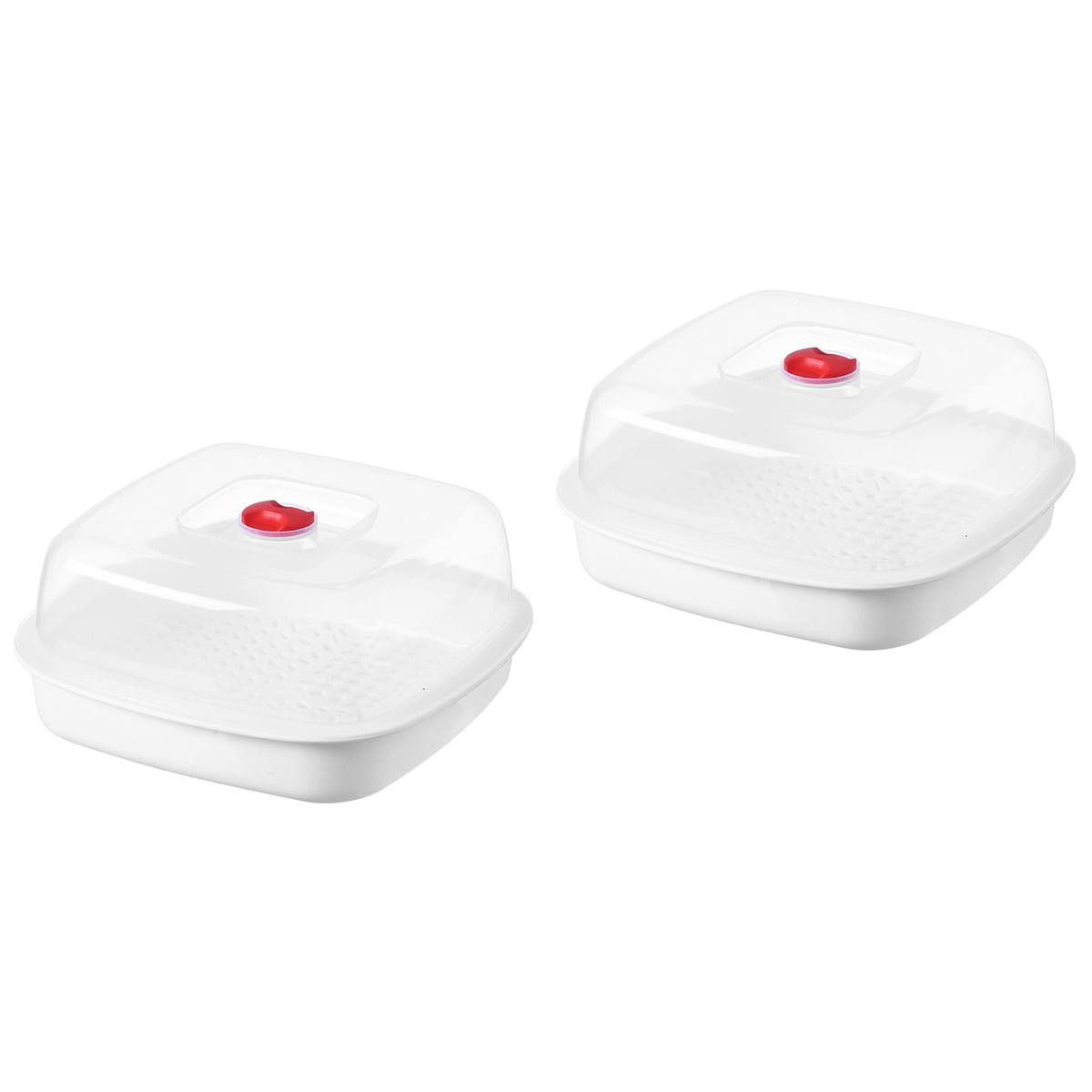 Food 2 Pack Microwavable Containers Steamed Holder Rice Fish Steamer