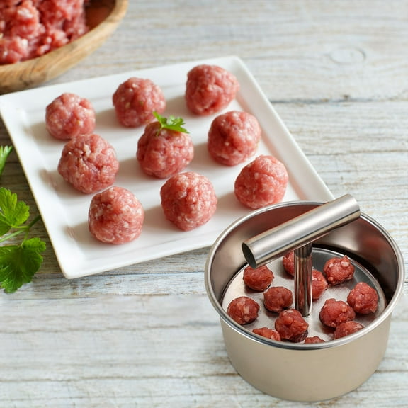Food 2 Stainless Steel Meatball Maker 6/12 Manual Meat Maker Machine Tool for Kitchen Extruded Meatball Formation