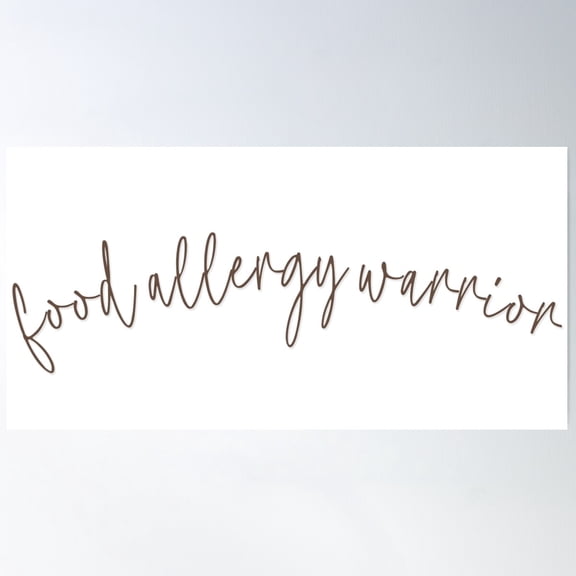 Food Allergy Warrior Food Allergies Graphic Poster Wall Art, Modern Wall Decor For Living Room Bedroom, 8x12 UNFRAMED