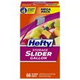 thumbnail image 1 of Food Bag Hefty Slider Storage Bags Gallon Size 66 Count, 1 of 1
