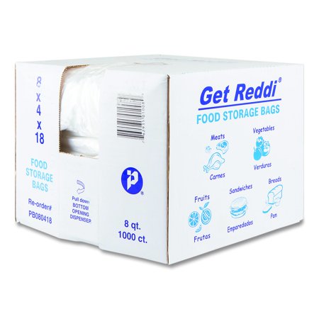 Food Bags 2 gal 8" x 4" x 18" Clear 1000/Carton PB080418