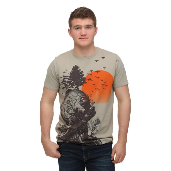 Food & Beverage Short Sleeve Crew Neck The Hangover Alan Human Tree Dark T-Shirt (Men's)