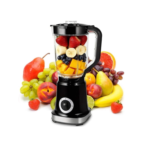 Food Blender & Chopper Ice Crusher Powerful Four-Blade System 52oz Large-Capacity Glass Jar Effortlessly Achieves Smooth Blending Easy To Clean Ideal For Juicing And Crushing Ice