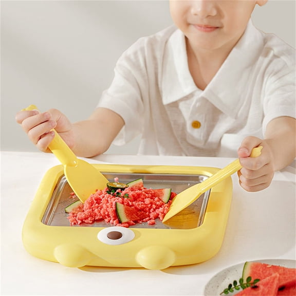 Food Blender,Instant Ice Maker 2026 New At Home Rolled Ice Maker Kit Instant Plate With 2 Scrapers Ice Stir Frying Machine DIY Homemade Ice Tray Instant Ice