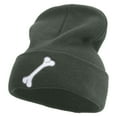 thumbnail image 1 of Food Bone Icon Embroidered Big Size Acrylic Long Beanies - Grey XL-3XL, 1 of 5