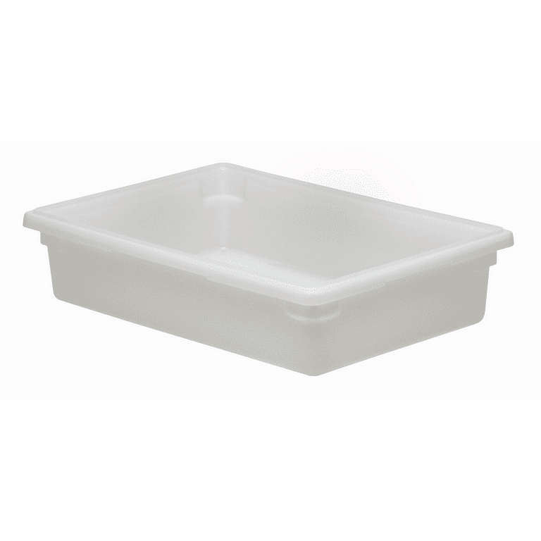 Vigor 26 x 18 x 9 White Polyethylene Food Storage Box with Lid - 6/Pack