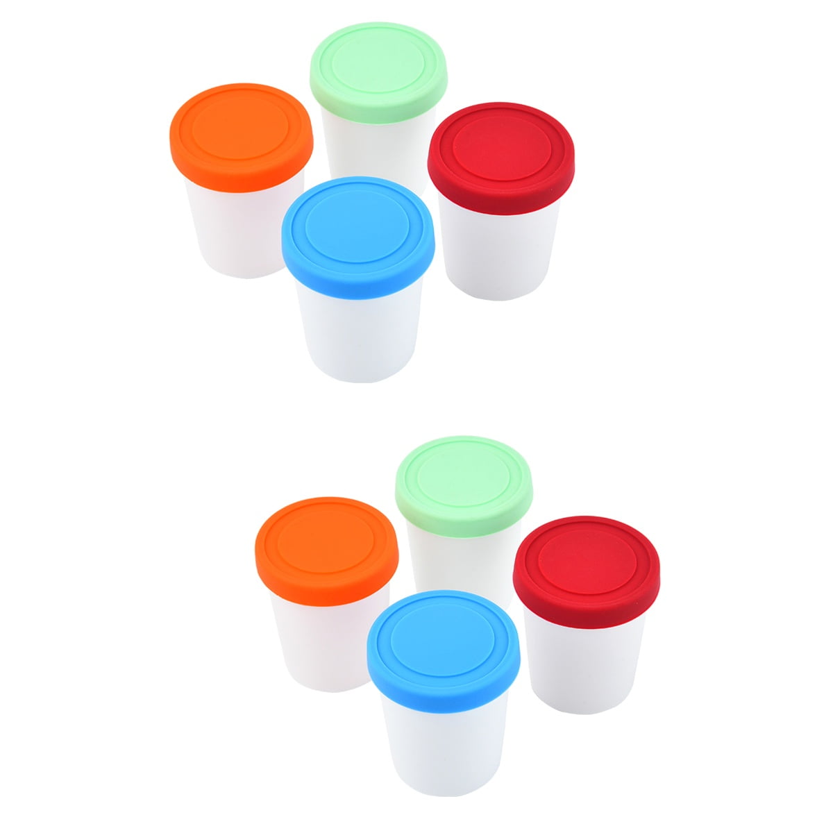 Food Buckets for Restaurant Set of 2 Ice Cream Container Cup Dessert