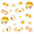 thumbnail image 1 of Food Cabochon 18pcs 3D Egg Tiles Big Dome Tiles Yellow Resin Ornaments Fried Egg Decor, 1 of 6