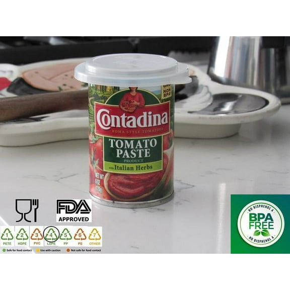 Food Can Lids 8-Pack Clear Color