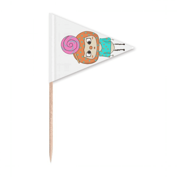 Food Candy Sweet Snack Child Delicious UU Toothpick Triangle Cupcake Toppers Flag