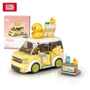 Food Cart Building Block Toy Street View 294pcs Building Bricks Set Include Ice Cream BBQ Station Toy Xmas for Adults with Box