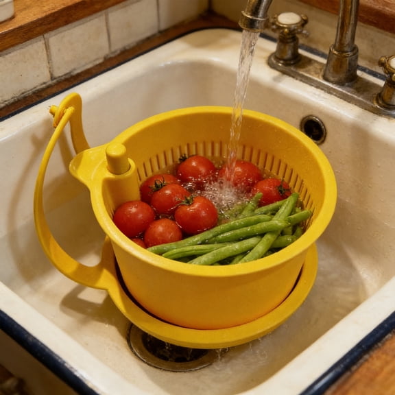 Food Catcher for Kitchen Sink,Kitchen Sink Drain Strainer,Tap Hanging Strainer with Snap Button,4*2.4IN Fruit Strainer for Hanging on the Tap, Snap Button Strainer Hanging(Orange)