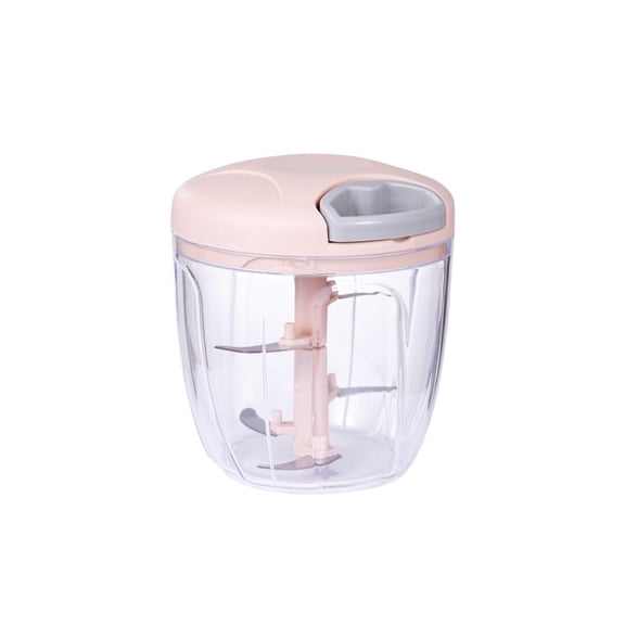 Food Chopper,Garlic Chopper with Container,Vegetable Kitchen Cutter,Pull String Hand Manual Food Processor Sharp Blades Mincer Shredder for Cutting Onions Chili Ginger Seasoning