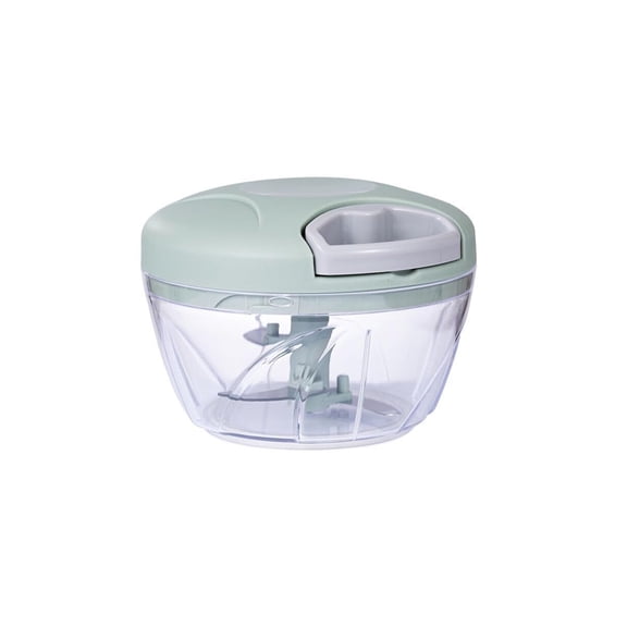Food Chopper,Garlic Chopper with Container,Vegetable Kitchen Cutter,Pull String Hand Manual Food Processor Sharp Blades Mincer Shredder for Cutting Onions Chili Ginger Seasoning