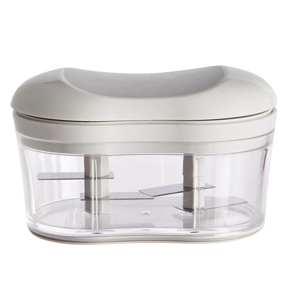 Food Chopper Manual Garlic Mincer Onion Vegetable Chopper Easy To Hand Push Garlic Cutter Portable Small Food Processor For Chi Li Peppers Fruits Household Kitchen