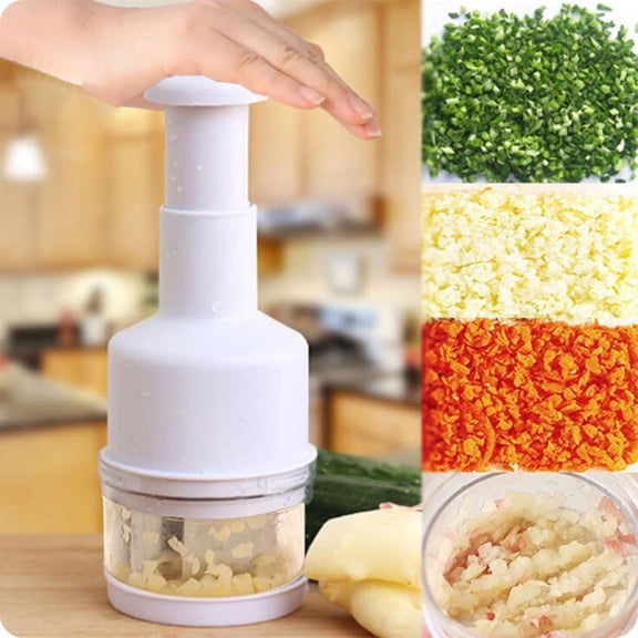 Food Chopper Manual Hand, Handheld Vegetable Chopper, Veggie Choppers Dishwasher Safe, Nut Choppers, Vegetable Cutter, Food Crusher(White),Food Chopper,Hand-Press Vegetable Cutter for Onions